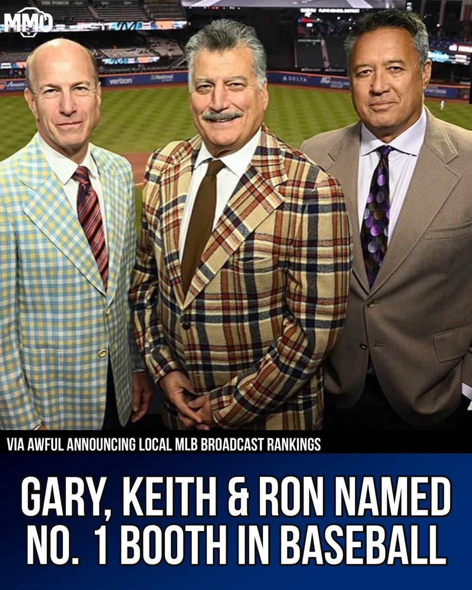 Metsmerized's tweet photo. Gary, Keith &amp; Ron were voted the best booth in baseball in @awfulannouncing’s local MLB broadcast rankings!

Congrats to the best in baseball! 

Full rankings: https://t.co/YQWxNftto3 https://t.co/Zvd7sGGQnu