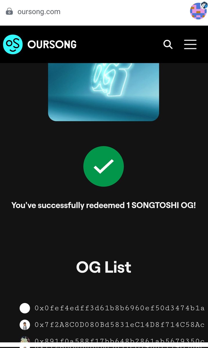 ioyoiioaoi's tweet photo. @songprotocol @oursong 
I got Songtoshi OG https://t.co/r6FDK6CrVj