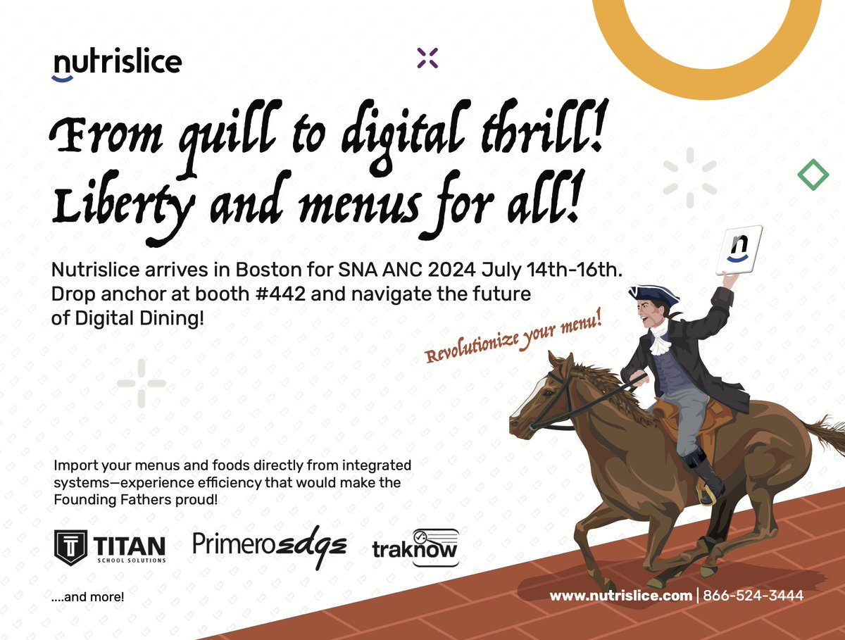 <a href="/nutrislice/">Nutrislice</a> is attending the School Nutrition Association Annual National Conference from July 14th to 16th! Visit booth #442 to learn more about the best digital dining solutions for K-12 Schools! #digitalsignage #onlinemenus #digitallabels #digitaldining