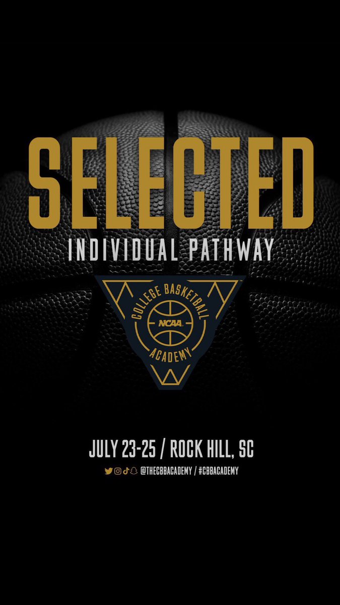 I’m blessed to announce I have been selected to participate in the 2024 NCAA College Basketball Academy in Rock Hill, South Carolina from July 23-25! #CBBAcademy