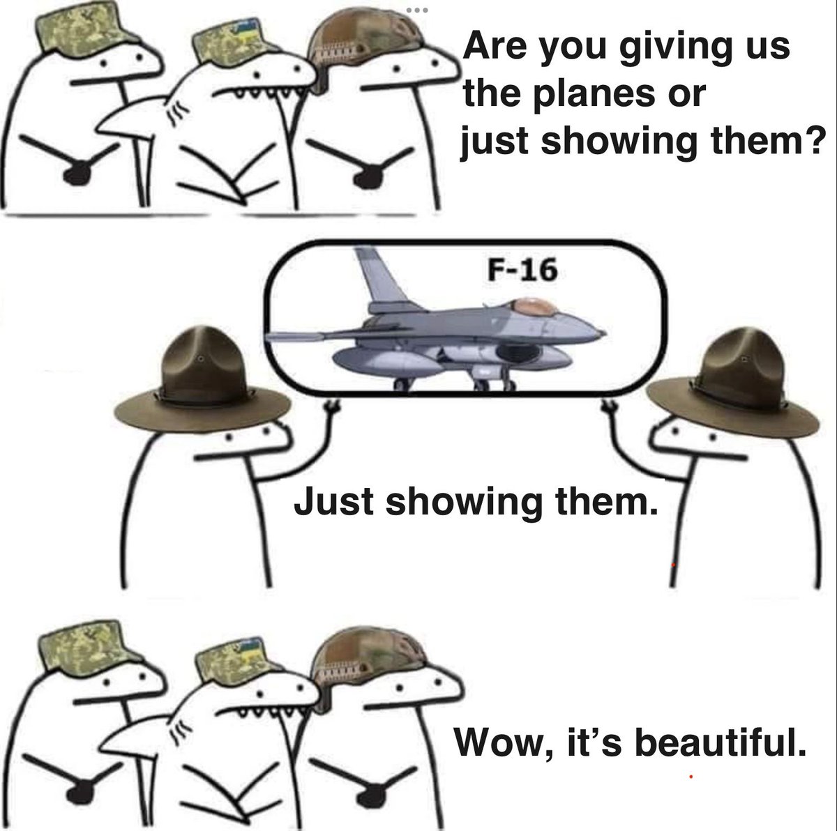 rshereme's tweet photo. The story with delivery of F-16s to Ukraine is well summarized in this picture. https://t.co/sijb5rFIwN