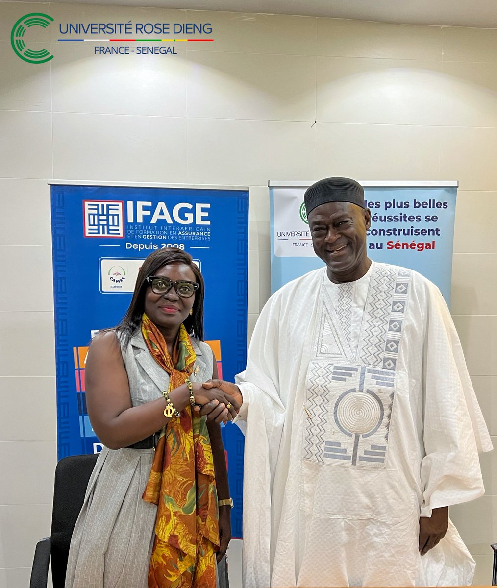 UniversiteRDFS's tweet photo. 📅 Le mardi 16 juillet, #URDFS a conclu un accord cadre de coopération avec l'@ifage_dakar 
✒️ Signataires :
Pr. @drsmgueye, Directeur général de l'URDFS
Mme @RokhayaKandji, Directrice générale de l'IFAGE https://t.co/wQ0cItH69t