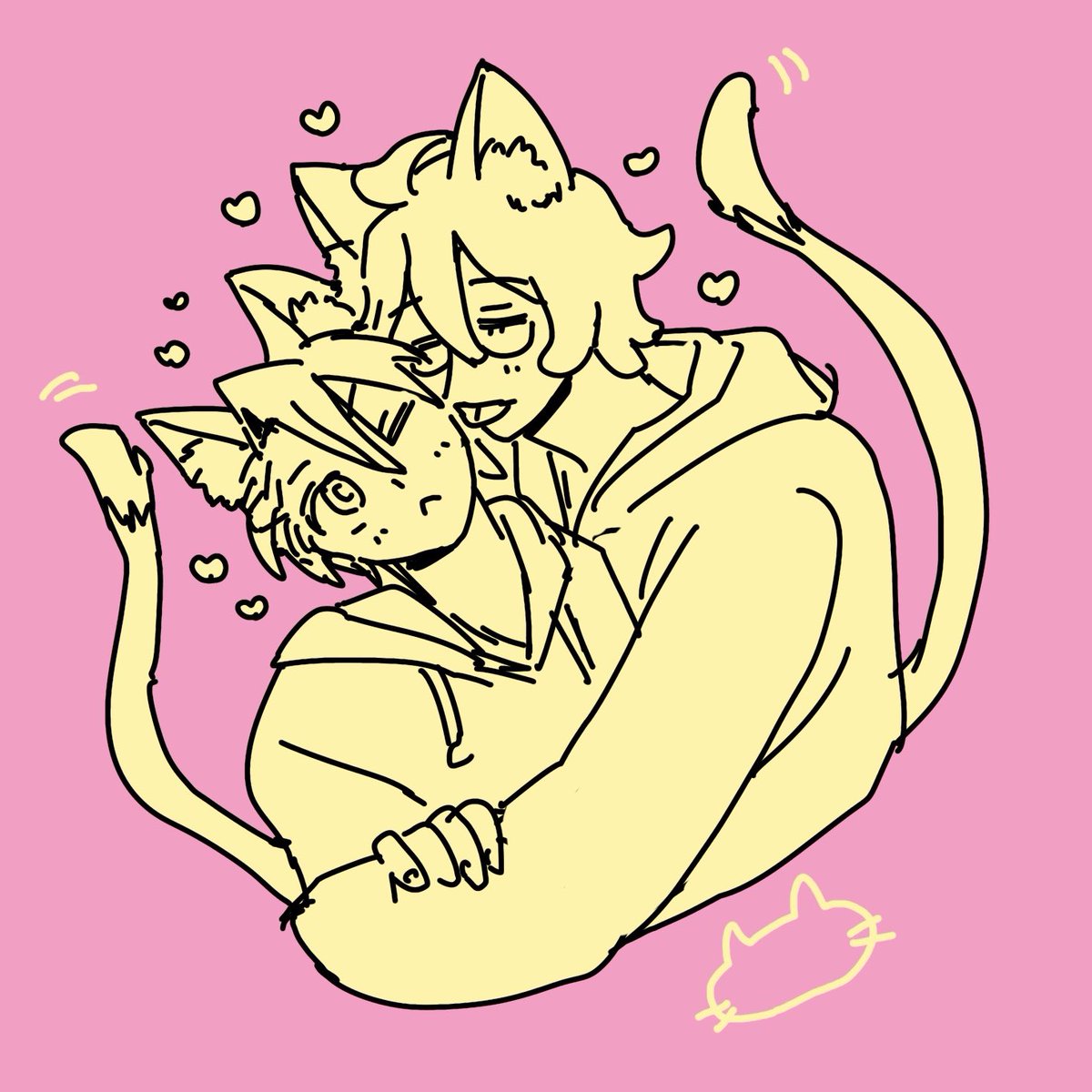 whutpr's tweet photo. 🐱🐱💛💓 https://t.co/9qB194VMvb