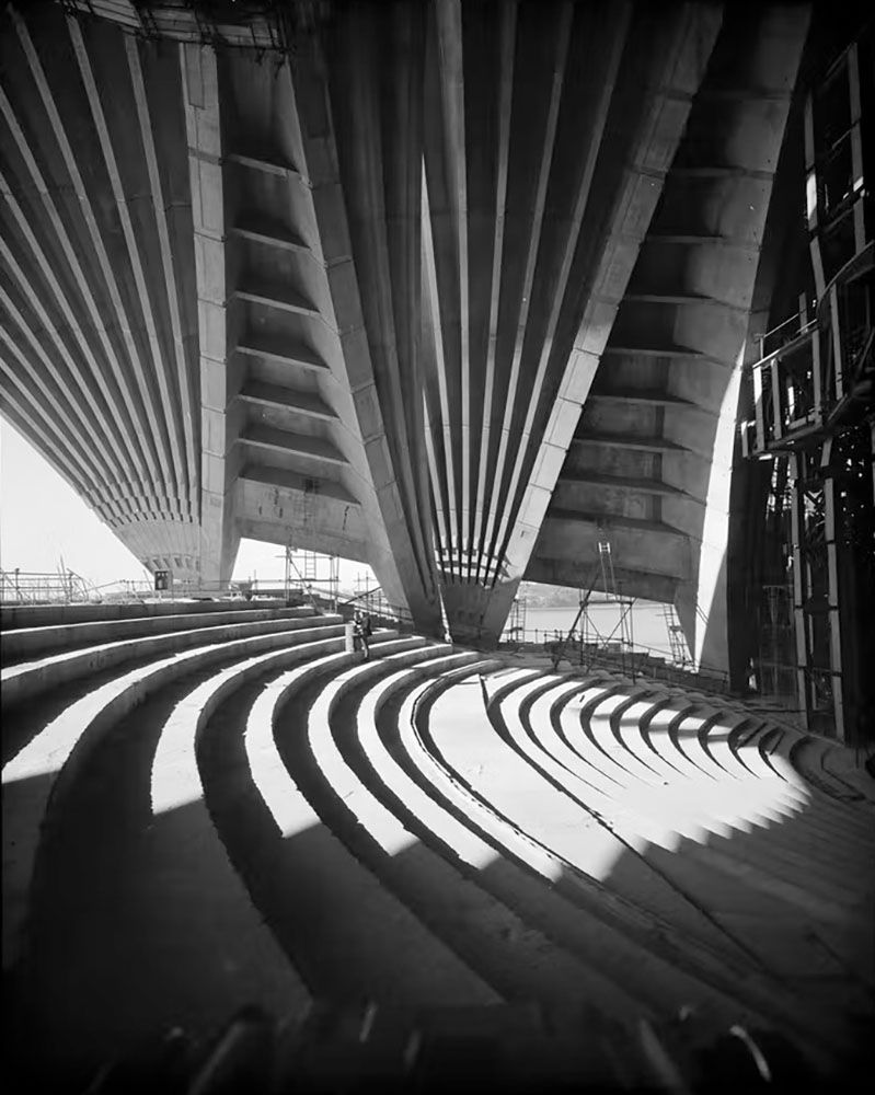 Sydney Opera House under construction captured by Max Dupain. #architecture #archinerds