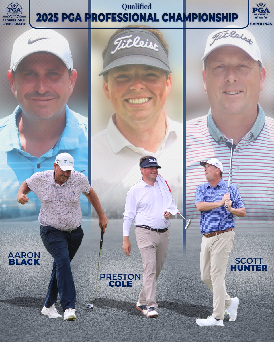 CarolinasPGA's tweet photo. 👏🏻 Let’s hear it for our 1️⃣1️⃣ Carolinas PGA Professionals who will take on PGA Golf Club next April at the 2025 PGA Professional Championship! #CPGA https://t.co/thIRteZdYq
