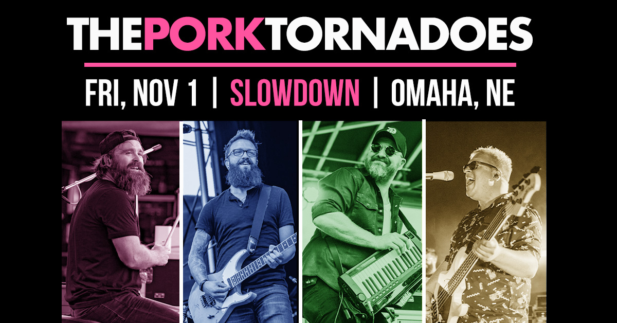 Slowdown (@theslowdown) on Twitter photo JUST ANNOUNCED! The Midwest's favorite party band is coming back! <a href="/PorkTornadoes/">The Pork Tornadoes</a> are bringing their flavor to all your favorite songs for a wildly fun show on Friday, 11/1. Grab your GA and reserved seating tickets NOW with our presale code TWISTER!
TIX: theslowdown.com/events JUST ANNOUNCED! The Midwest's favorite party band is coming back! <a href="/PorkTornadoes/">The Pork Tornadoes</a> are bringing their flavor to all your favorite songs for a wildly fun show on Friday, 11/1. Grab your GA and reserved seating tickets NOW with our presale code TWISTER!
TIX: theslowdown.com/events