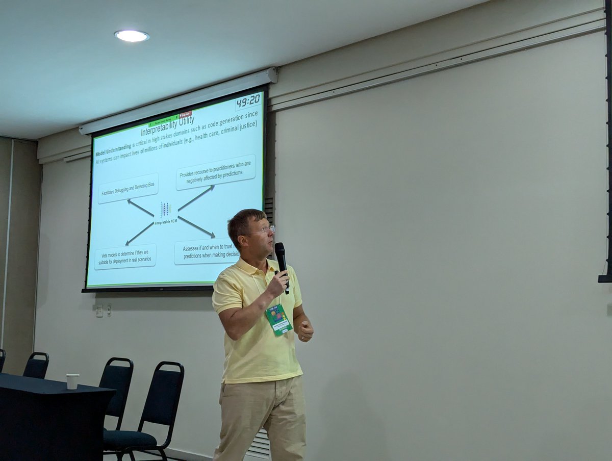 🌟 Just witnessed Prof. Denys Poshyvanyk's enlightening keynote on "Towards an Interpretable Science of Deep Learning for Software Engineering: A Causal Inference View" at SEA4DQ 2024! 🤖 Don't miss out on the insights! #DeepLearning #SoftwareEngineering #SEA4DQ2024 #PROMISE2024