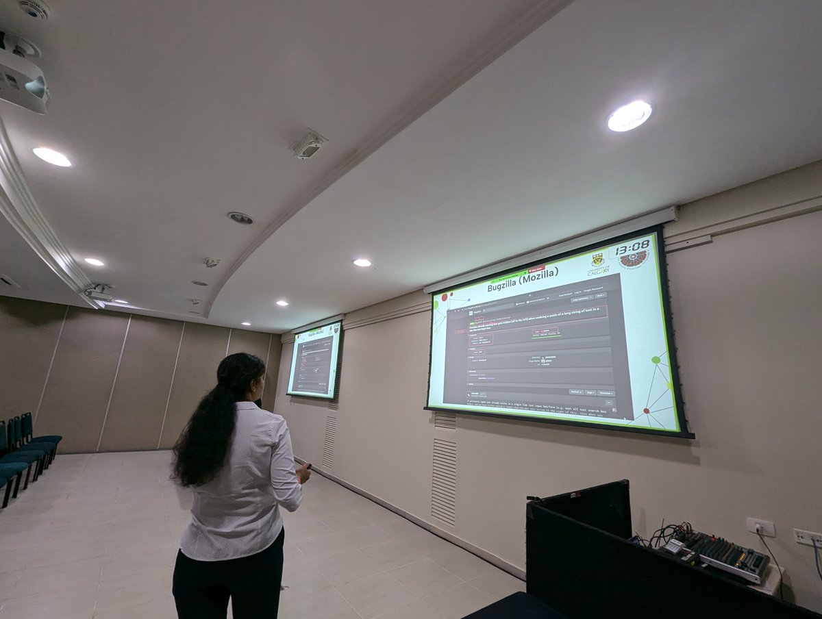 promise_conf's tweet photo. π Just presented at #PROMISE2024: Jagrit Acharya and Gouri Ginde (Deshpande) - "Graph Neural Network vs. Large Language Model: A Comparative Analysis for Bug Report Priority and Severity Prediction." ππ Dive into their insightful research! #DataAnalytics #SoftwareEngineering https://t.co/8XomVB46H5