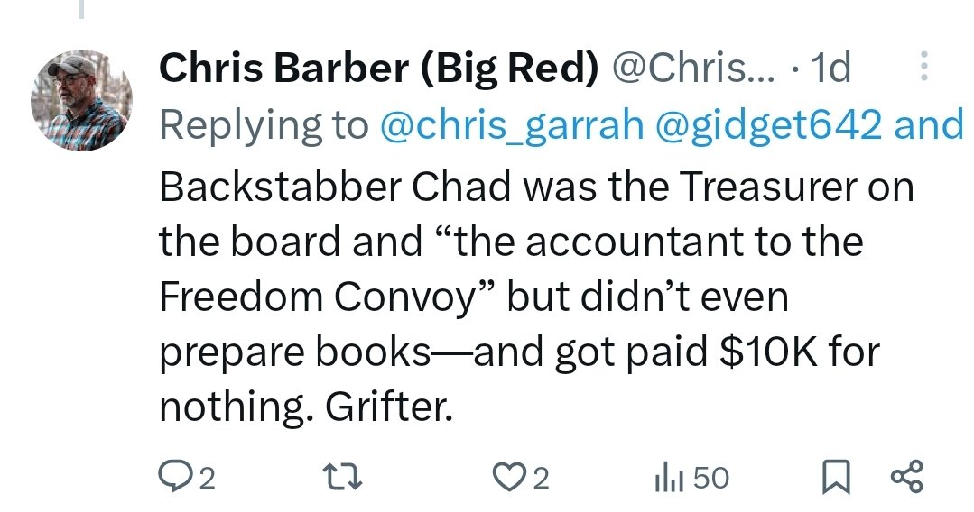 gidget642's tweet photo. #factcheck #freedomcorp #freedomconvoy You can not be treasurer and the accountant! If you look at the POEC Chad's submission on behalf of freedom, Corp was noted.
They hope you don't do your research! https://t.co/iyapBZFGQJ