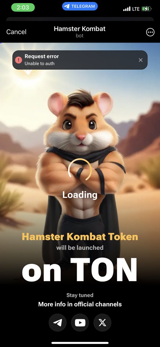 hmorgan090's tweet photo. @HamsterCoinNews I am having the same error https://t.co/3awbi9yMch