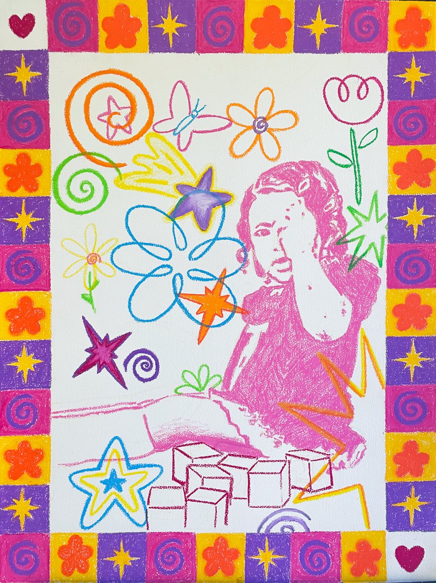 amairtz's tweet photo. Las Estrella’s de Mamá ⭐️
Oil pastel on paper 

This was so fun to make :3 https://t.co/1uA1frTUH5