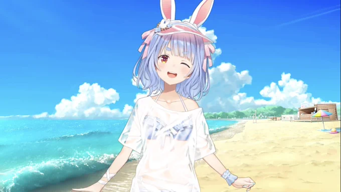 今回のぺこちゃん新衣装どちゃくそストライクでした 水着姿ドーーンも良いんだけど、このTシャツとか着てるシチュエーションがたまらん… これ自分のシャツかな? パーカーの袖の感じも個人的に好きな形で良き これで釣りサムネって言われなくて済みそうだね #兎田ぺこら新衣装 #ぺこらいぶ