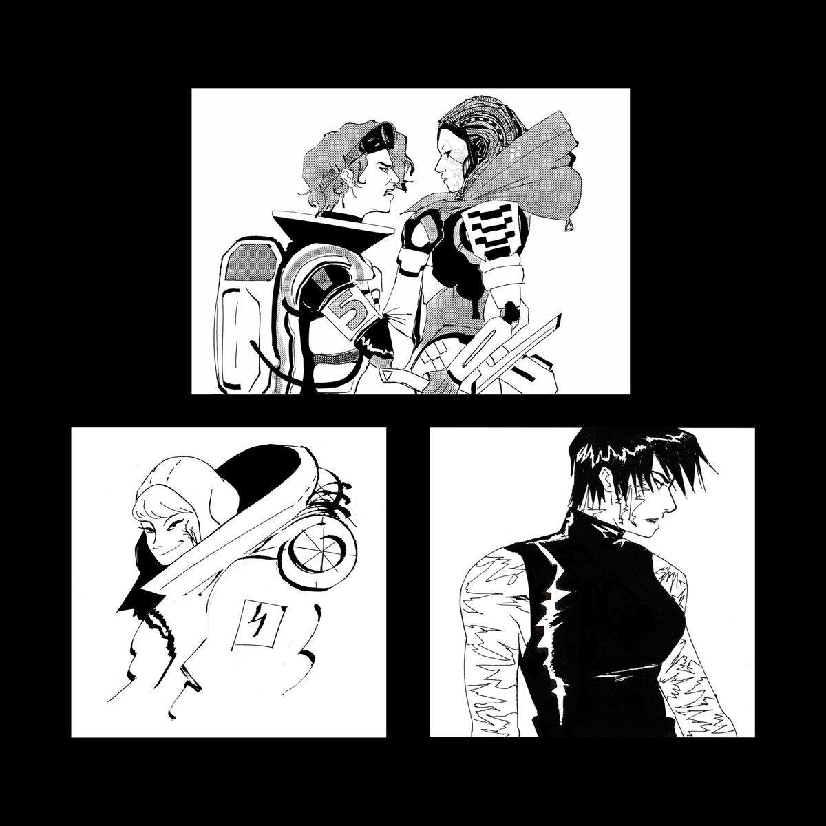 ✌️🤡 i am taking inked half body comi💲💲ions !!! 
if you have questions please feel free to dm or reply!