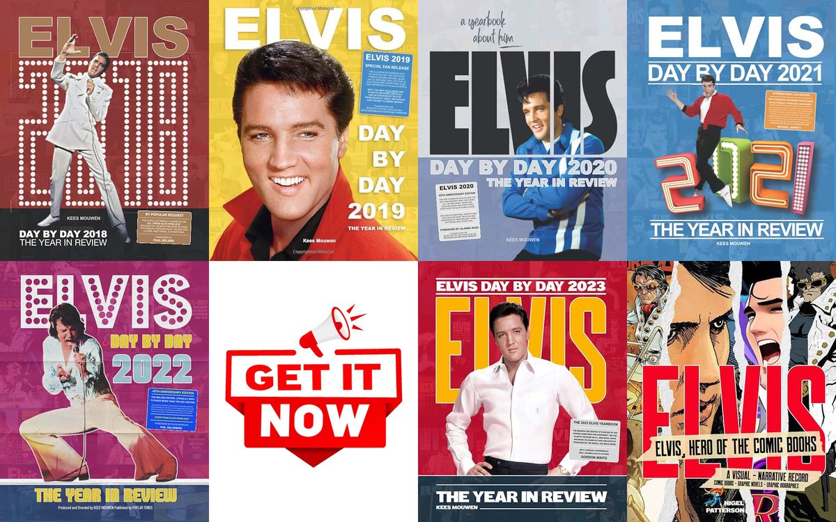 elvisdaybyday's tweet photo. The past 5 years I wrote 6 'Elvis Day By Day - The Year In Review' yearbooks. The reactions from fans prove that Elvis' legacy is just as it is relevant 46 years later.

All 6 volume are currently on sale on Amazon, go to Amazon at https://t.co/kfmpHqa0nj #sale #Amazon #discount https://t.co/E7BsQw0oy8