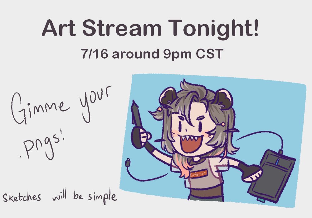 OpossumBeni's tweet photo. Trying to get back into the swing of things. I'd love to draw some of y'all! Please show me your lovely designs :)

#ENVtuber #Vtuber https://t.co/MvsvHXAKVM