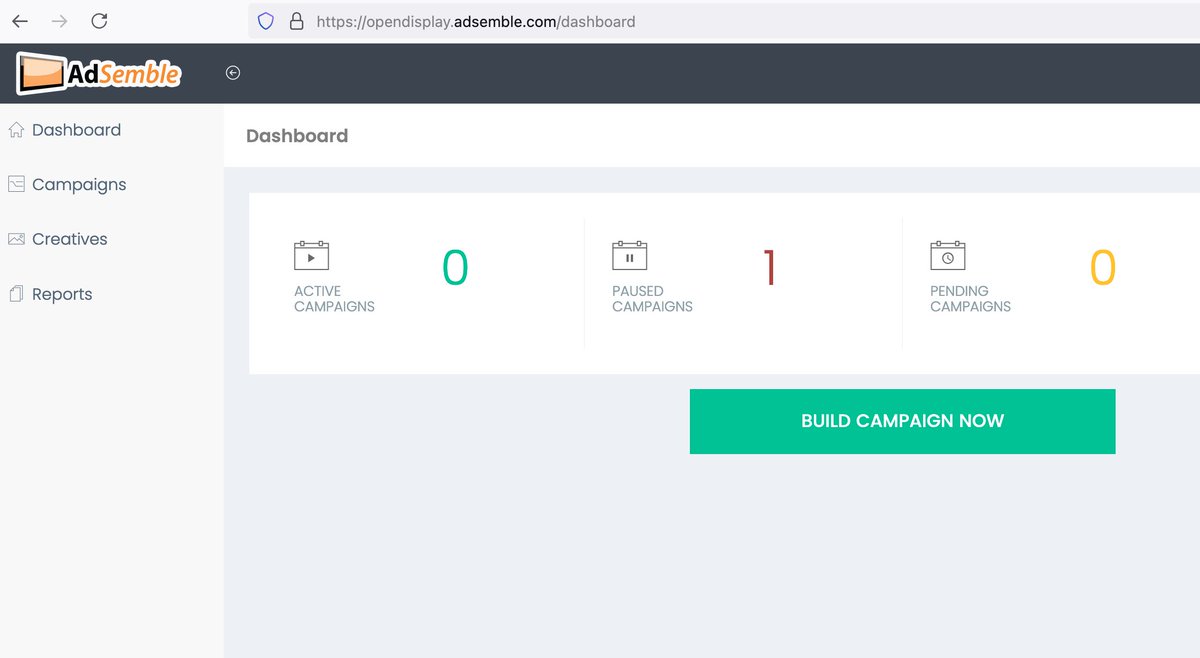 AdSemble's tweet image. The #AdSemble #OpenDisplay dashboard was designed with simplicity and excellent user experience in mind. Launch and track all your campaigns with ease.

OpenDisplay.com