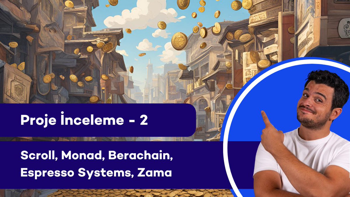 Geçen sene sizlerin seçtiği  beş projeyi incelediğim bir video yayınlamıştım.

Videonun beğenilmesi ve yenisinin talep edilmesi nedeniyle Mart ayında @Eigenlayer, <a href="/EspressoSys/">Espresso ☕️</a>, @Monad_xyz, <a href="/Scroll_ZKP/">Scroll</a> ve @Zama_fhe'yı incelediğimiz sohbet tadında yeni bir video çektim.