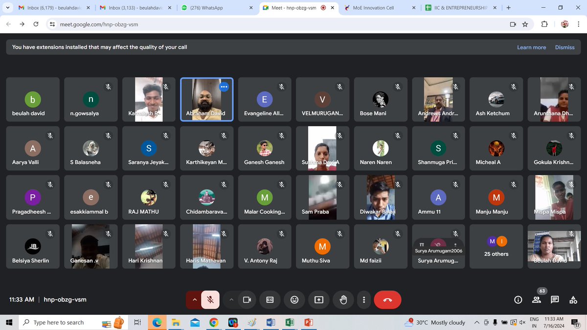 SIMATS_IIC's tweet photo. Glimpses of IIC Calendar Activity "How to plan for Startups and Legal &amp; Ethical Steps" for Mentee Institute St. John's College on 16 July 2024 fby Saveetha Institute of Medical and Technical Sciences #iic #simats #mhrdinnovationcell #johnscollege #startups #EthicalSteps https://t.co/8ODOEHSsZO
