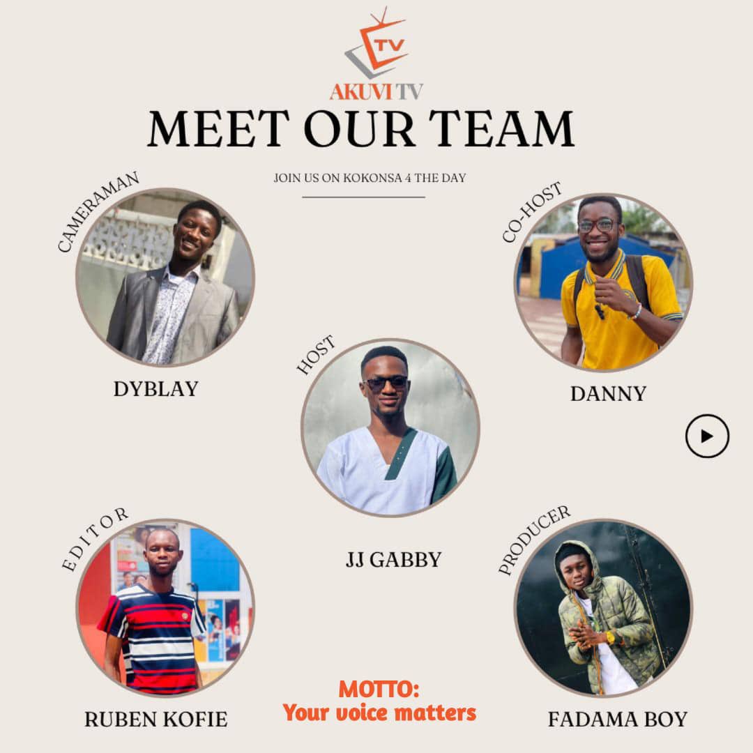 akuvitv1's tweet photo. Meet Our Team #Konkonsa 4 The Day Crew Members. Kindly Dm Us For Your Business. Dm Us If You Want To Be Part Of Our Crew. @highlightMary ImmaculateGabriel AsanteNana Adjoa DarkoPatrick Aduphaty-DelaNyaaba Isaac
#akuvitv
#callusnow
#akuvitvonyoutube https://t.co/lfGRgkAgP5