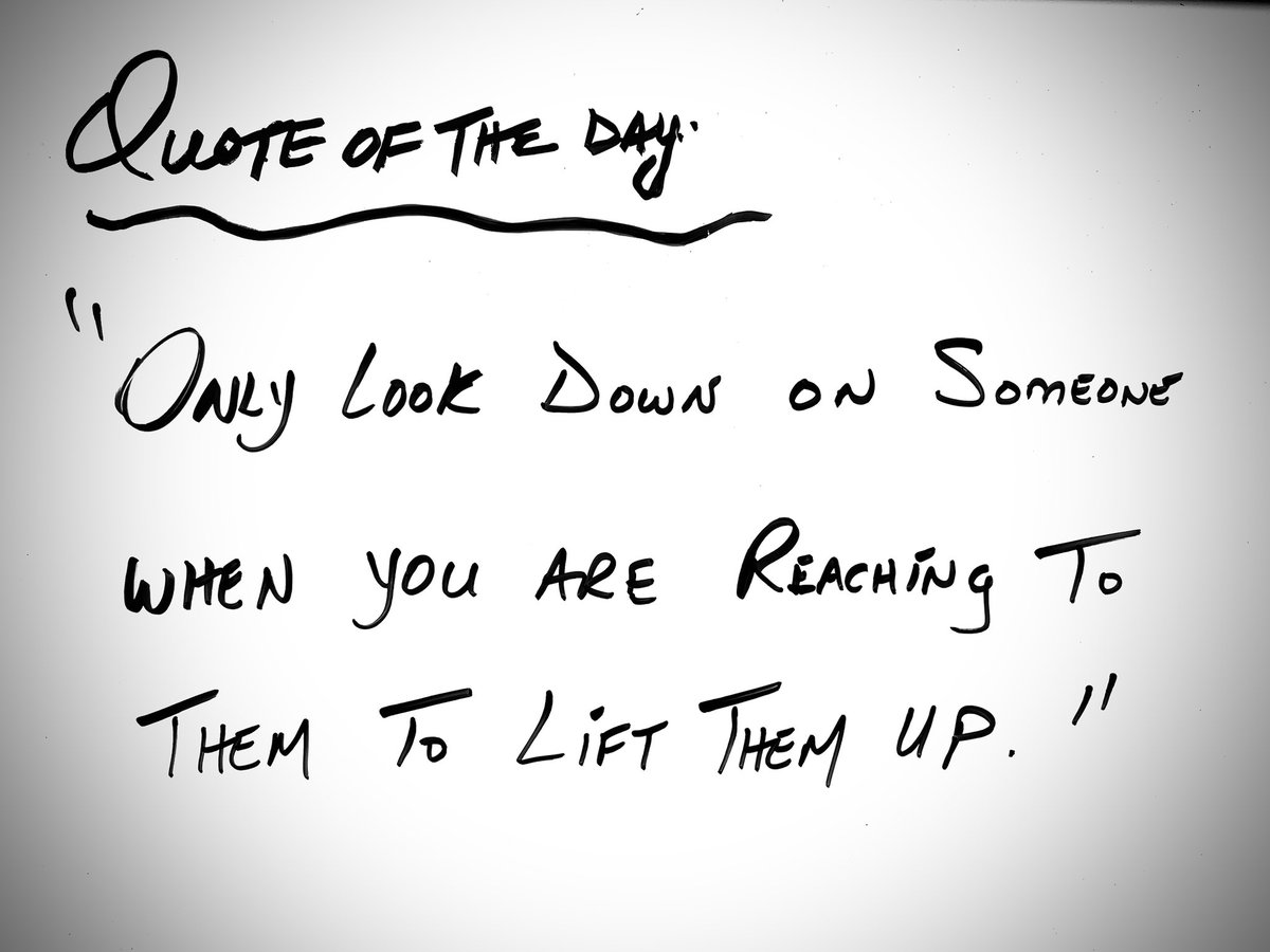 DrRandyFollett's tweet photo. #Quote of the day 
at LakeView Chiropractic:

“Only look down on someone when you are reaching to them 
to lift them up.”

#GiveAHandUp 
#AllEqual 

#Health 
#Hope
#Chiropractic https://t.co/Fjbz1eQwG3