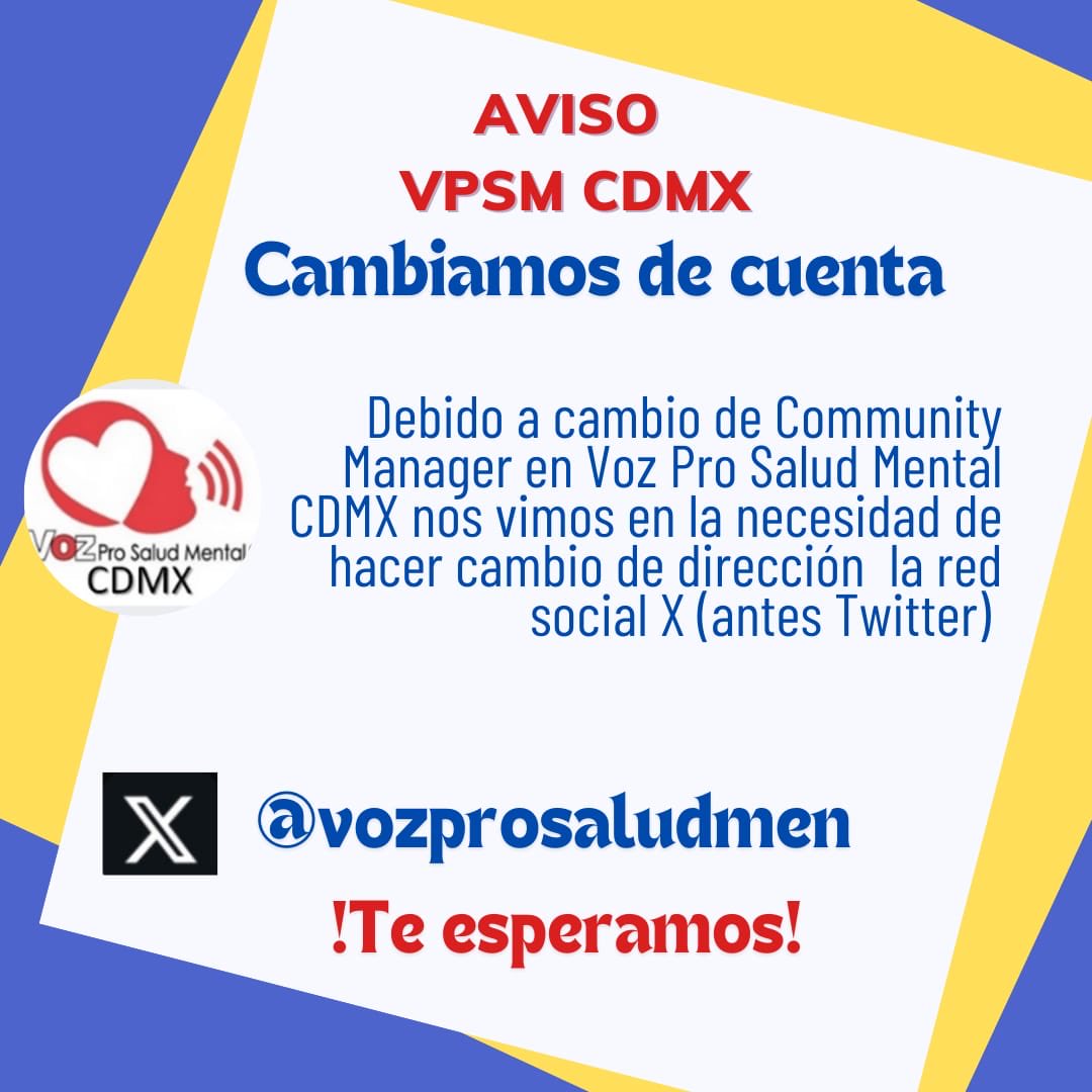 Voz Pro Salud Mental #VozProSaludMental (@vozprosalud) on Twitter photo 