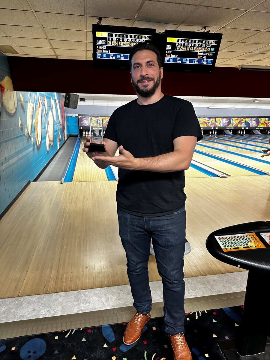 FSPArchitects1's tweet image. Congratulations to our FSP Bowling League Champion, James Georges! His incredible performance shattered bracket predictions and secured his victory in spectacular fashion. Well done, James, and a big thank you to everyone who participated! #FSPBowlingLeague #LuxuryLanes