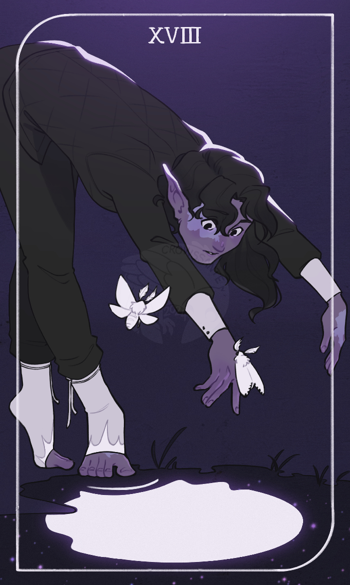 crowssante's tweet image. Artfight 2024 Attack #1 for @kerokeroboniko 🌛