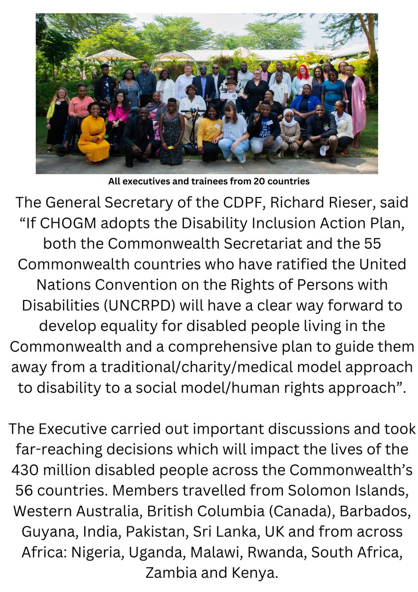 commonwealthDPF's tweet image. Thank you @DavidLammy your department helps fund CDPF. We just got back from a very successful executive meeting/ young disabled people’s training for leadership in Kenya. Followed by a meeting with officials in the Kenyan government. @johnpringdns @PA @thetimes @InclusionLondon