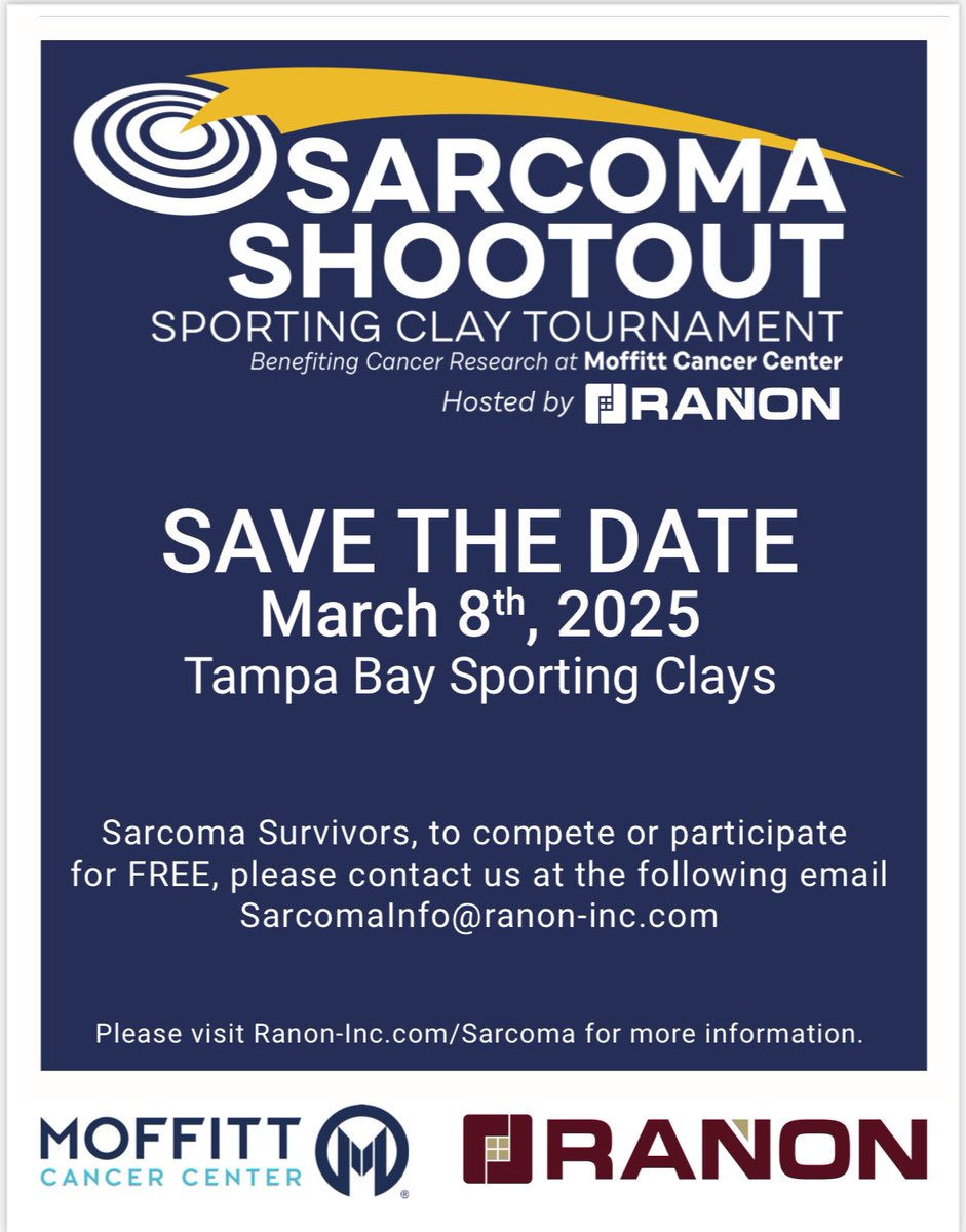 SAVE THE DATE:  Our annual fundraiser which directly supports research in the Sarcoma Dept will be March 8, 2025.   We always love to see our patients, caregivers, and those impacted by the diagnosis join us for a great day.