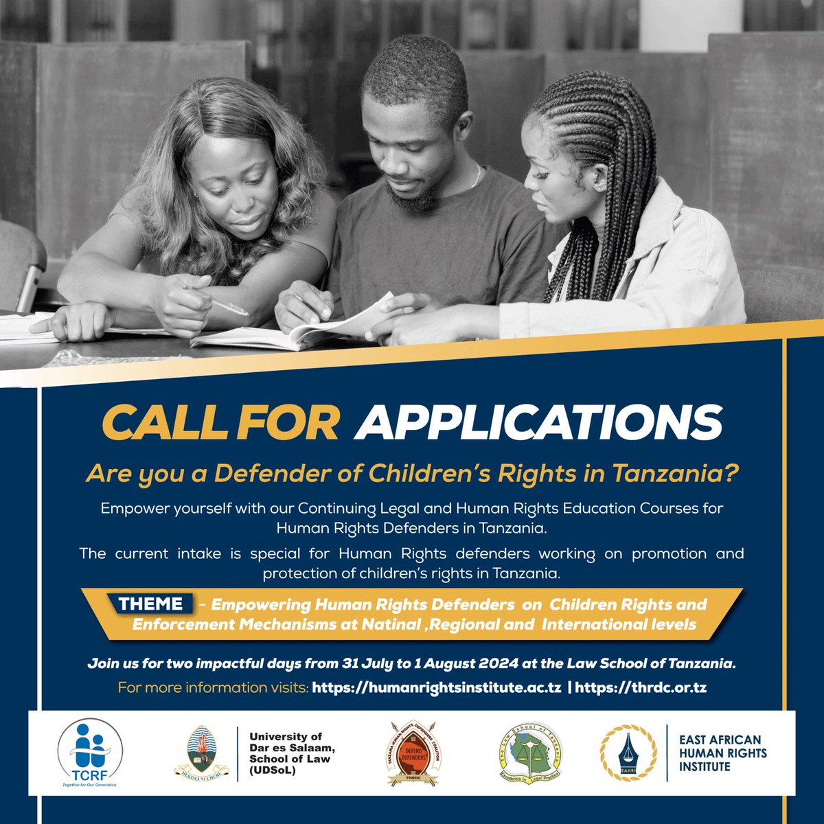 THRDCOALITION's tweet photo. Call for application: CONTINUING LEGAL AND HUMAN RIGHTS  EDUCATION FOR HUMAN RIGHTS DEFENDERS IN TANZANIA 
👇🏽👇🏽👇🏽👇🏽👇🏽👇🏽👇🏽👇🏽👇🏽👇🏽👇🏽👇🏽
https://t.co/Rls3MoTHlX https://t.co/bVooTrh6pG