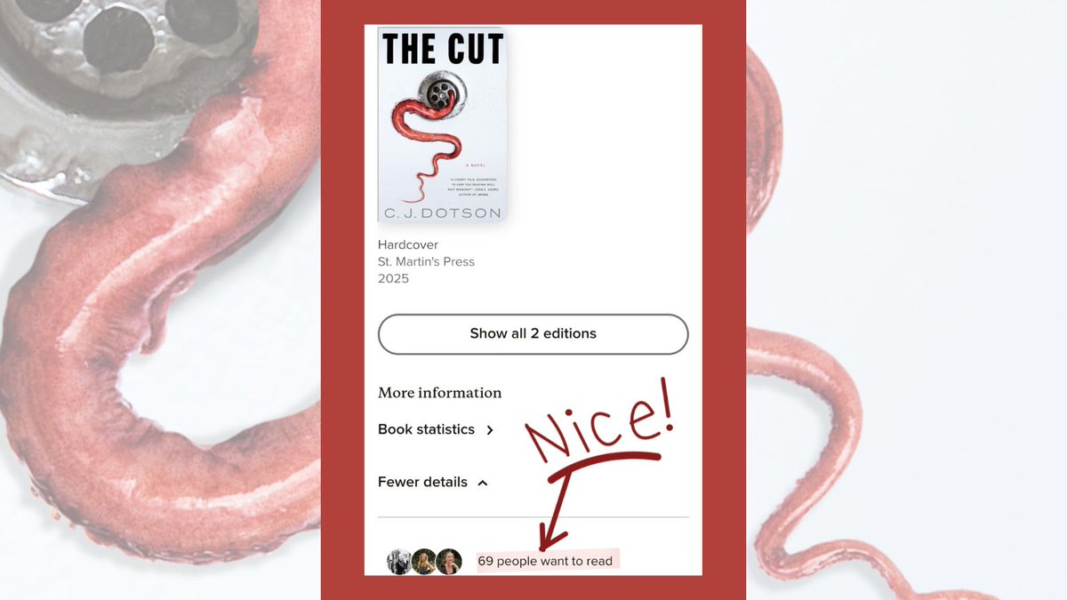 On the one hand, do add THE CUT on <a href="/goodreads/">Goodreads</a>.

Buuut on the other hand...😉