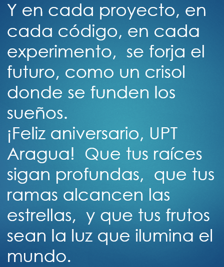 BettysMunoz's tweet photo. El aniversario de la Universidad Politécnica de Aragua, un sueño hecho realidad hace 14 años. La universidad de las y los aragüeños, presente y futuro del desarrollo académico, social y productivo de nuestro territorio. https://t.co/IpHZDlbRTj