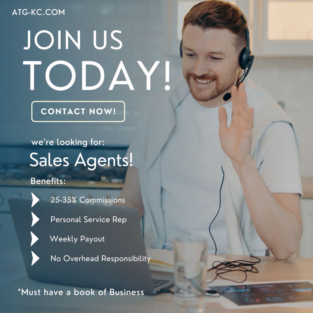 🚀 We're Looking For Sales Agents! 🚀

Have a book of business? Join ATG-KC and enjoy:

✅ High Commissions ✅ Personal Customer Service Rep ✅ No Overhead Responsibility ✅ Weekly Payout   ✅ TMS Visibility - Contact today! #SalesJobs #Logistics #CareerOpportunity #Freight
