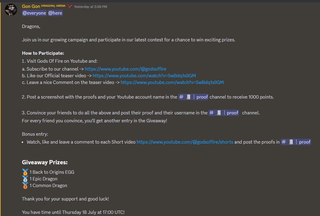 Hey 🐉🔥

If you are a Dragon holder, you don't want to miss this!!

Check Discord -> discord.com/invite/xk2qMXW…