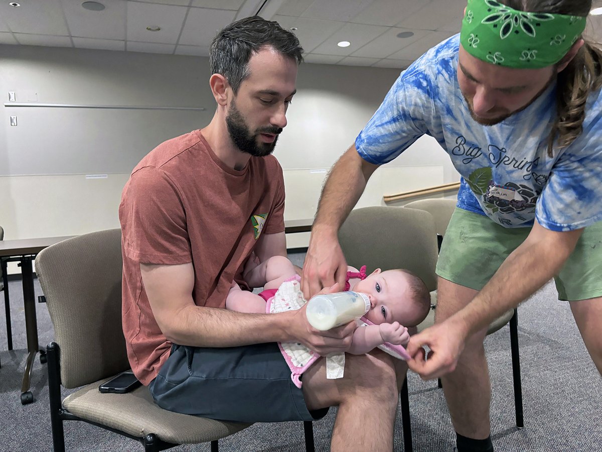 DadsofDGCO's tweet image. It was a blast on Saturday returning to Boot Camp for New Dads at @lmhorg. Our board members had a great time with the veteran and rookie dads, who were able to get some hands-on experience with a baby amid other important conversations about how to care for their families.