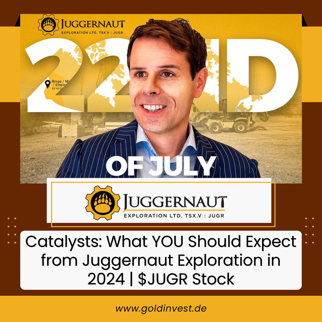 GOLDINVEST_de's tweet photo. Talking with the CEO of #JuggernautExploration about the upcoming drilling season, when the first drill results and assays should come in, as well as the macro picture on gold, enjoy!
to the video ▶️▶️ https://t.co/t4PrYJVmAp
$JUGR https://t.co/cVuMMjTIRK