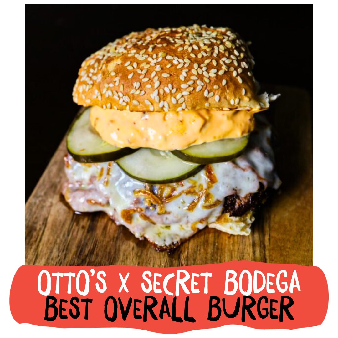 NashvilleScene's tweet photo. The votes have been tallied, and it's time to reveal your #SceneBurgerWeek24 Champions! π₯π₯
π Best Overall Burger β Otto's Bar x The Secret Bodega
π Best Traditional Burger β Red Perch
π Most Unique Toppings β Jack Brown's Beer & Burger Joint https://t.co/MJvr0razTb