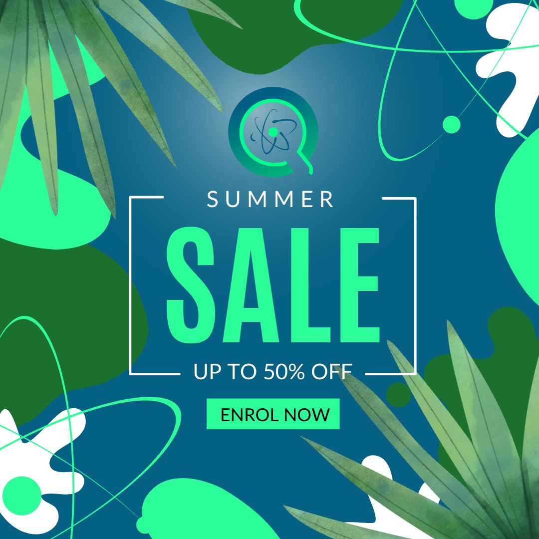 qureca's tweet photo. Want to focus on self-improvement and education this summer? 🚀

Are you ready to dive into the fascinating world of quantum? Take advantage of our Summer Sales and enjoy a 50% discount on all QURECA online courses until 15th August! 📚🌟 https://t.co/pkfUzaCppu https://t.co/plomvuLE95