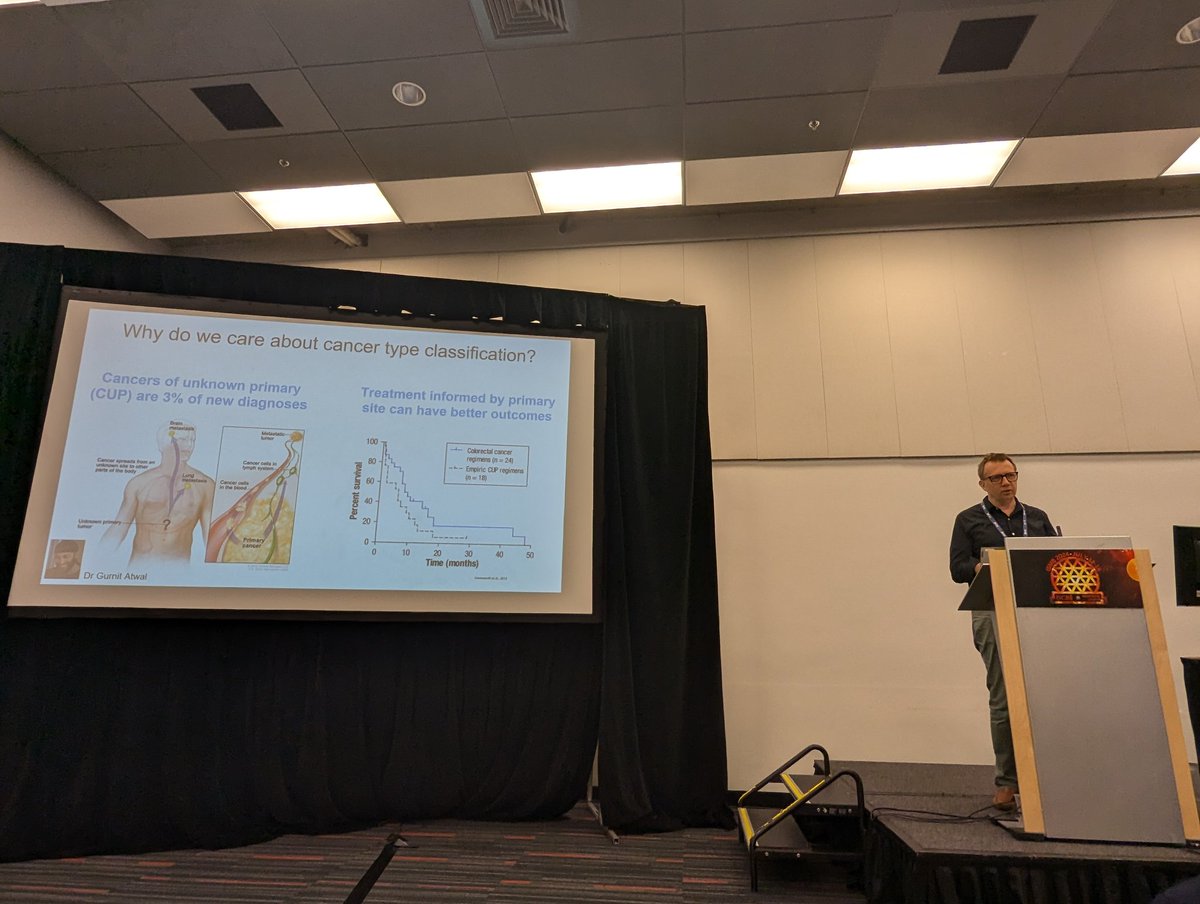 Maria Secrier (@mariasecrier) on Twitter photo Our next <a href="/TransMedISMB/">TransMed COSI at ISMB/ECCB</a> keynote at #ISMB2024 <a href="/quaidmorris/">Quaid Morris</a> is talking about genomic methods for cancer type classification and mutational signature analysis. Our next <a href="/TransMedISMB/">TransMed COSI at ISMB/ECCB</a> keynote at #ISMB2024 <a href="/quaidmorris/">Quaid Morris</a> is talking about genomic methods for cancer type classification and mutational signature analysis.