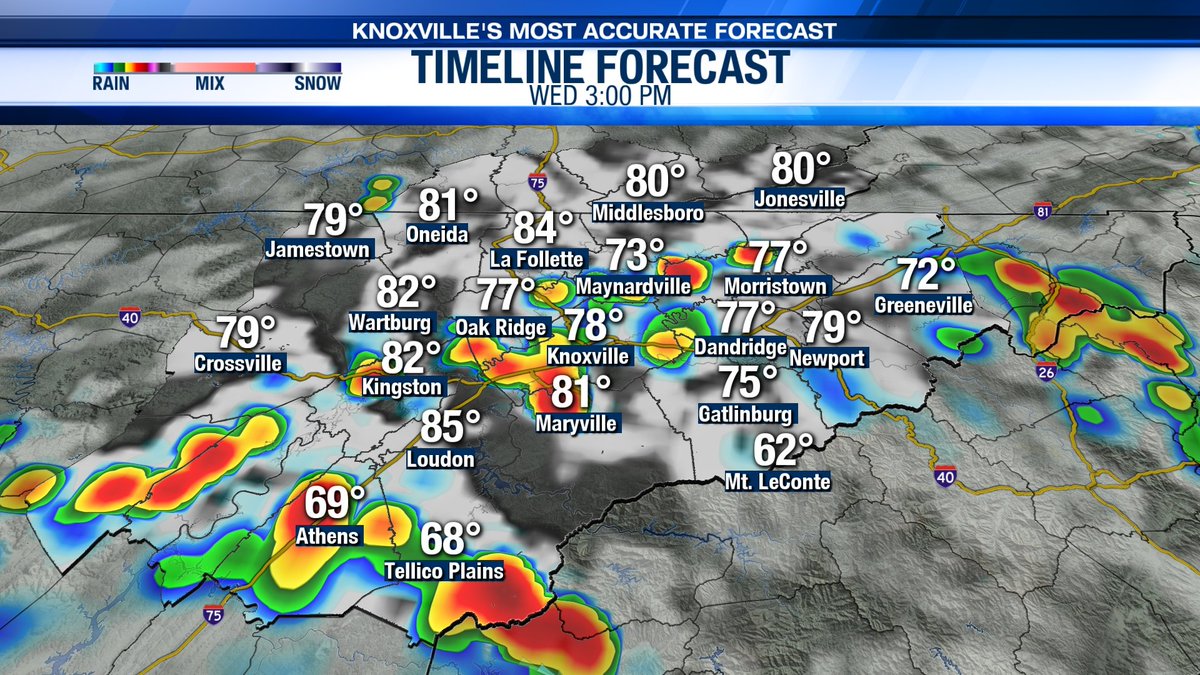 VictoriaCavWx's tweet image. Spotty storms are on tap this afternoon with an elevated rain chance for Wednesday. Be sure to keep the umbrella handy! Rain may be heavy at times and could result in some localized flooding. #TNwx #WATEwx