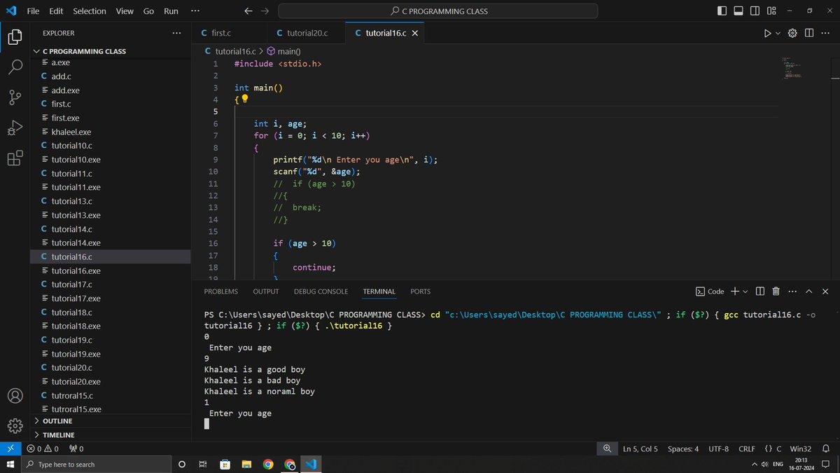 KhaleelS85376's tweet photo. Day 6 of my coding journey : Today I learned about break and continue statements, goto statements, type casting, and functions with the help of @codewithharry . I'm really enjoying learning C programming; it's so interesting! Please follow #Cprogram #learnwithme #connect #coding https://t.co/pmy9jfL5e6
