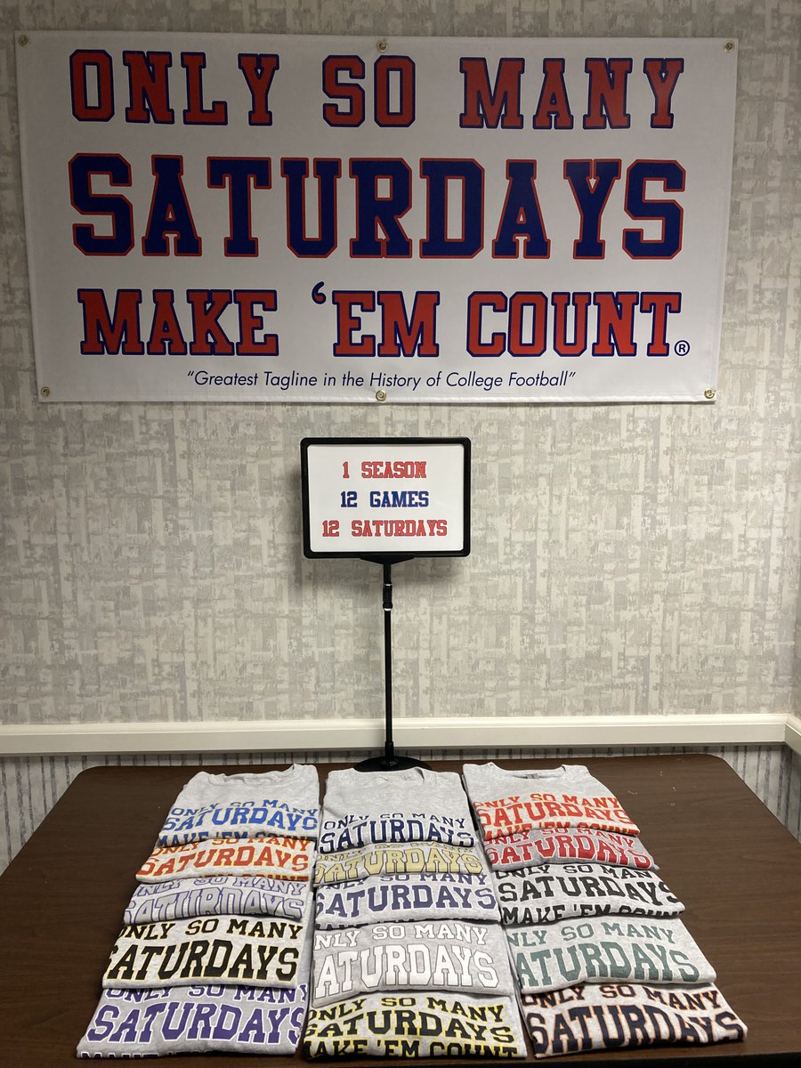 Saturdayscount's tweet photo. Only 7 Saturdays to kickoff. Gear up for the season. Get your colors at https://t.co/zk9Yncvxq4. @jasonwhitlock @JakeCrain_ @CourtAnne1225 @MaggieLJohnson @Sidelines_SN https://t.co/Yc3blU6WIh