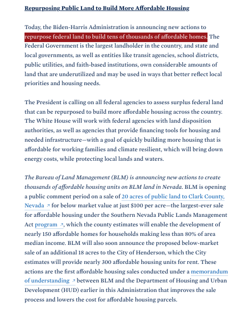 c_m_dangelo's tweet photo. welp, Biden's new plan to address housing affordability (left) is...the same as the new GOP party platform's proposal (right) to address housing affordability

both call for disposing of federal lands to make way for homes

amazing https://t.co/AaTF6RtDPy