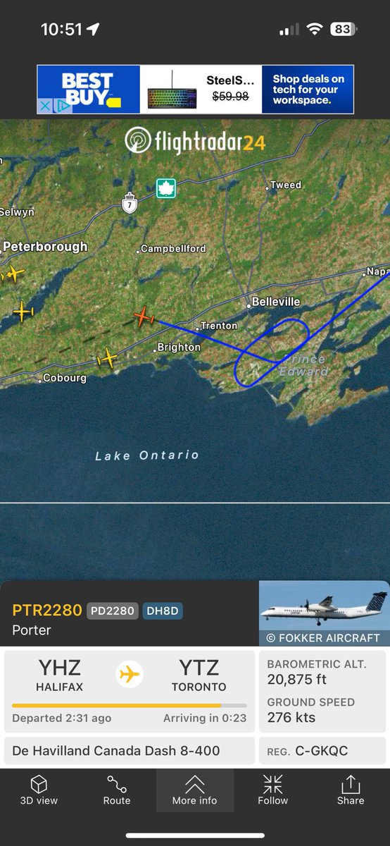 PorterFail's tweet image. @porterairlines flight #2280 passengers get to enjoy a diversion to @TorontoPearson.
YTZ still not ready for prime time 
#PorterSatisfaction
#PorterFail