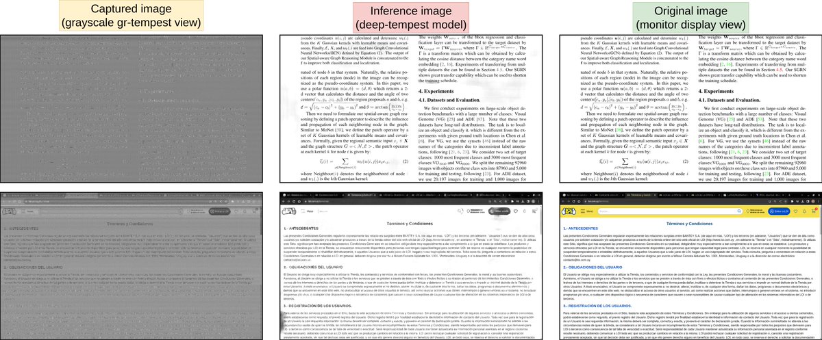 fedelarrocca's tweet photo. Happy to (finally) announce that we're open-sourcing the code and data of deep-tempest! AKA spying a monitor through deep-learning and an SDR

Check out the git repo and try it yourself: https://t.co/Js3vDeeu8p 
Doubts? Read the preprint at https://t.co/dKXSqp1fBi or contact us. https://t.co/ctVH88zTEi
