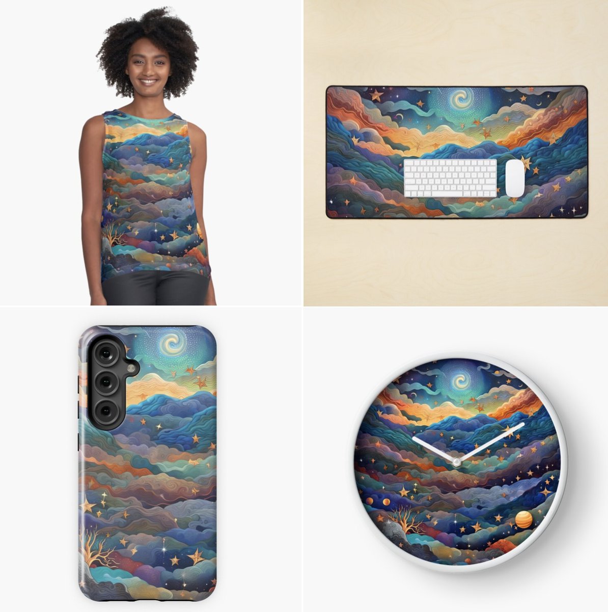 SmartPufferFish's tweet photo. #Abstract #Mountains #StarryNight #SleevelessTop #SamsungCase #Clock #DeskMat @smartpufferfish

https://t.co/L5DR2DuTEv
https://t.co/5tCTo7tsEo

#YouAreMyStar #GapTheSeries #FreenBecky #TheLoyalPin #Uranus2324 #beccca #srchafreen #BlankTheSeries #faye_malisorn #FayeYoko #hocc https://t.co/Jt9mRvZDi7