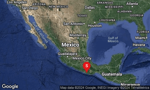 SSNMexico's tweet photo. SISMO Magnitud 5.0 Loc  38 km al SURESTE de PINOTEPA NACIONAL, OAX 16/07/24 08:29:17 Lat 16.24 Lon -97.71 Pf 15 km https://t.co/l21ZmFGDgN