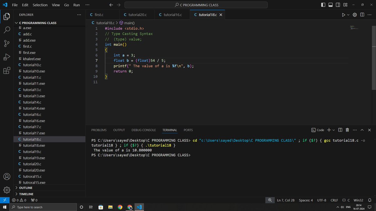KhaleelS85376's tweet photo. Day 6 of my coding journey : Today I learned about break and continue statements, goto statements, type casting, and functions with the help of @codewithharry . I'm really enjoying learning C programming; it's so interesting! Please follow #Cprogram #learnwithme #connect #coding https://t.co/pmy9jfL5e6