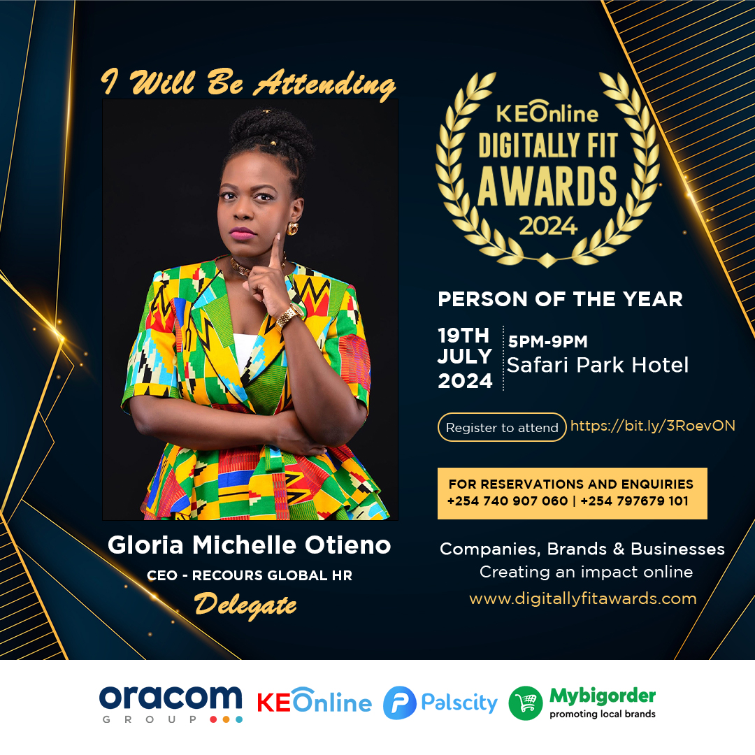 Only 3 DAYS TO GO to the Digitally Fit Awards Person Of the Year ceremony. Its now or never. Do you have Digital Muscle? What about your business? This award is yours
Venue: Safari Park Hotel, Nairobi. 
Time: 05.00PM - 10.00PM
Dine with Digital Giants of the 254. See you Fridayy!