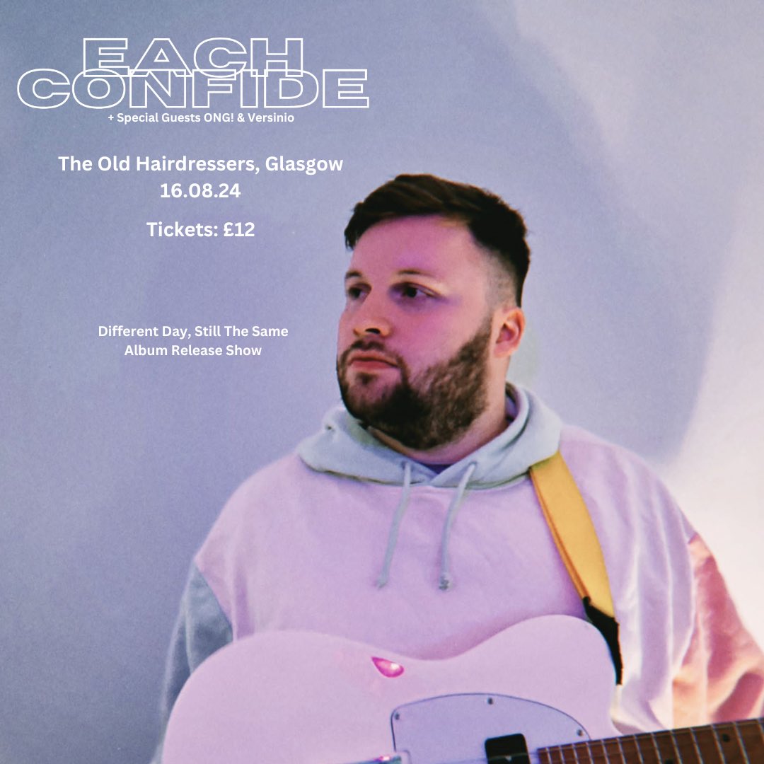 Can’t believe we’re saying this… but our debut album releases worldwide one month today! WTF!? 

Pre-sale/save of the album will become available this Friday and you can get tickets to come see us perform our album from the link below: 

linktr.ee/eachconfide